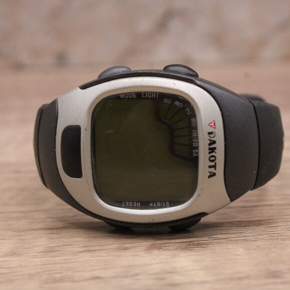 Vintage DAKOTA Digital Watch Unisex Black Tone Stainless Steel Sports 90s - Picture 5 of 8